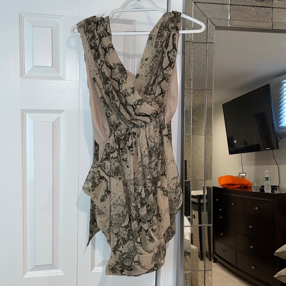 H&M Collection Snake Print silk draped dress